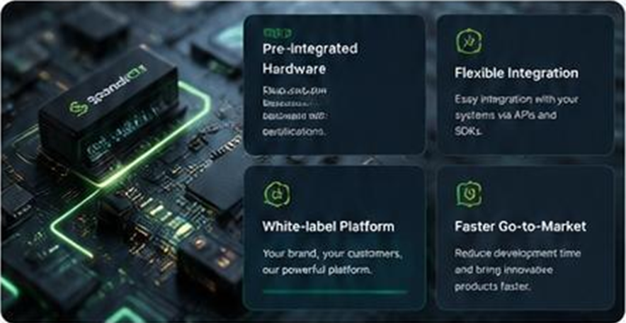 SpandIoT telematics module on a circuit board